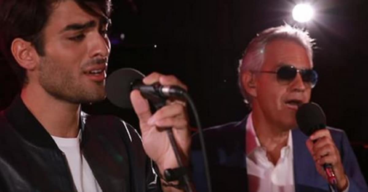 Andrea Bocelli e il bel figlio cantano il successo di Ed Sheeran lasciando i fan senza fiato