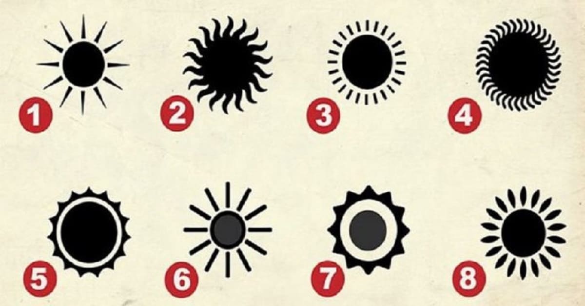 Scegli un sole che ti piace e scoprirai le caratteristiche più segrete della tua personalità