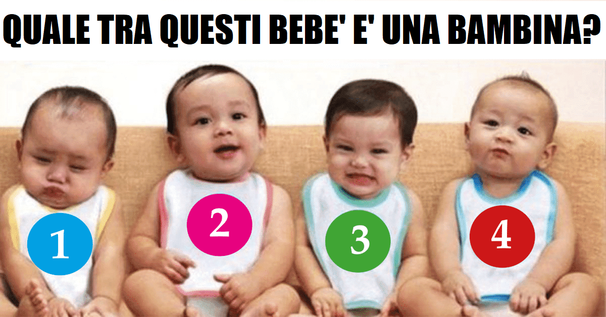 Test: Indovina quale dei bambini è una femmina e scopri gli aspetti nascosti della tua personalità.