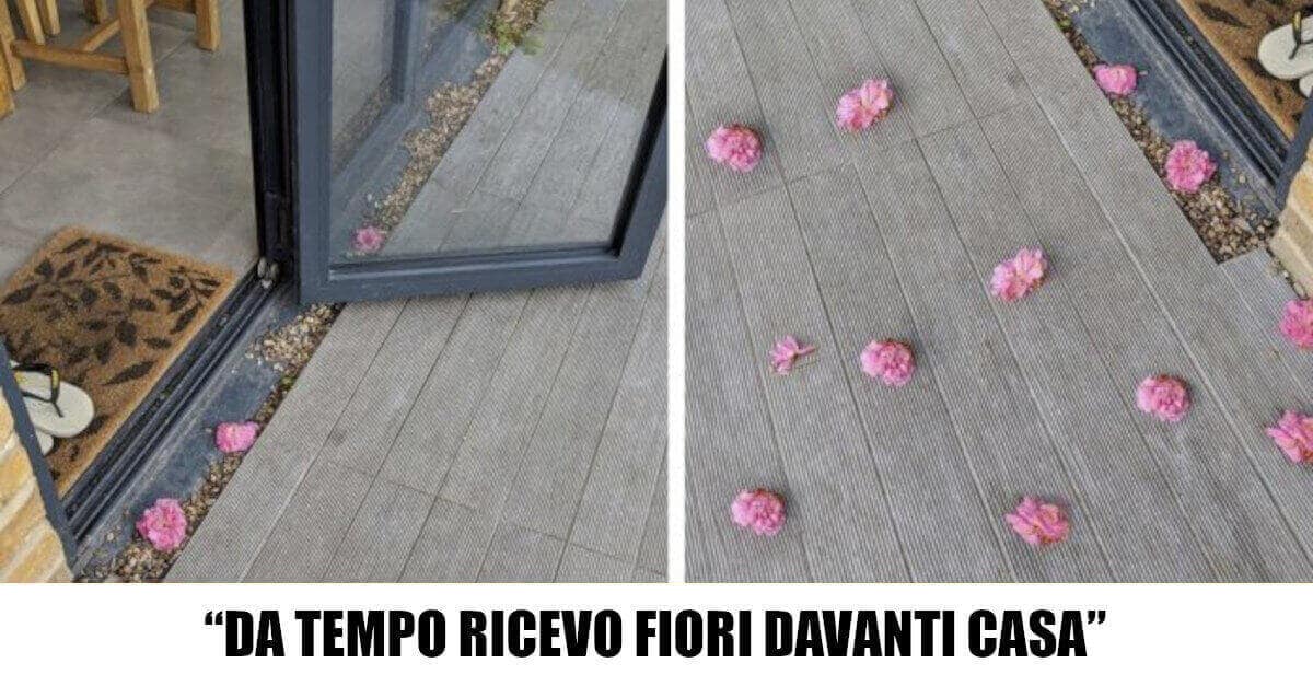 Una donna riprende lo stalker che ha lasciato ogni giorno dei fiori sul suo pavimento di casa