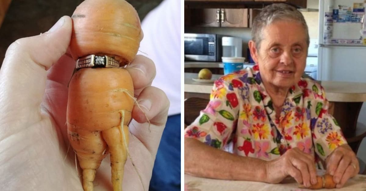 Donna trova il suo anello di fidanzamento perso 13 anni prima, in una carota