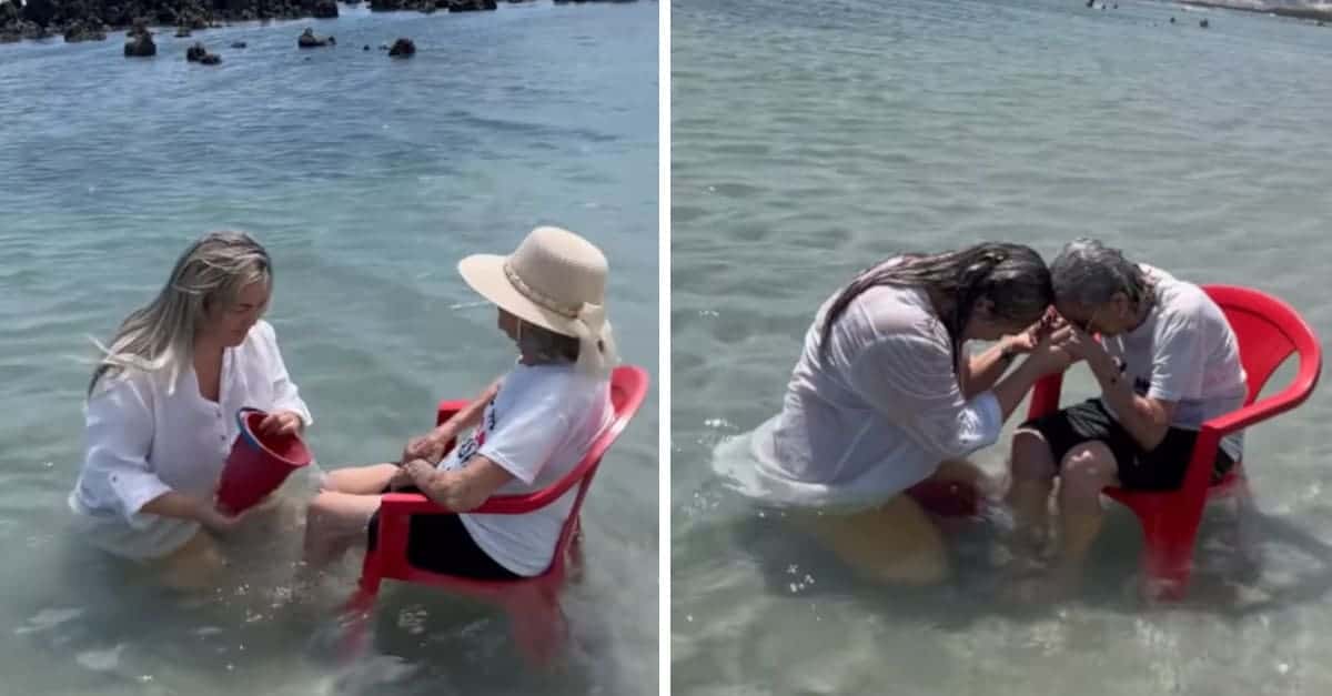 Nipote ha realizzato il sogno di sua nonna di 94 anni e l’ha portata a vedere la spiaggia. Hanno fatto il bagno nel mare