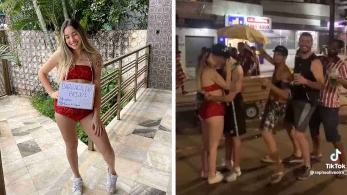 Giovane ha guadagnato quasi 80 dollari in un giorno vendendo baci durante il carnevale brasiliano: “Donna intraprendente”