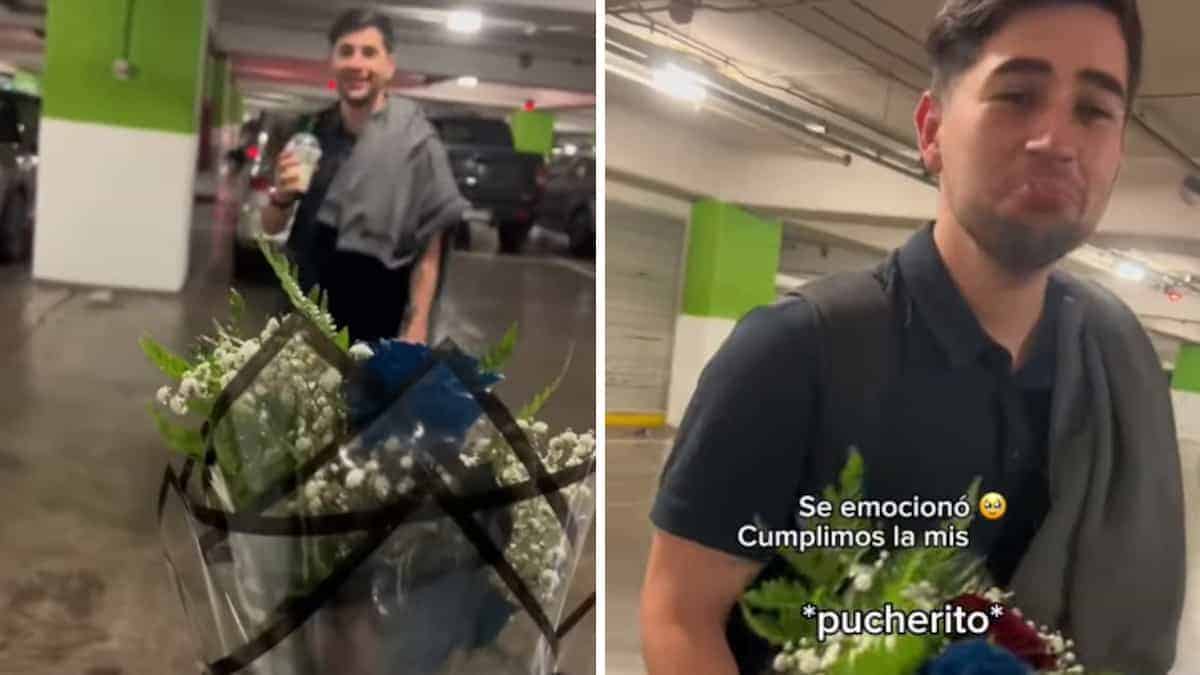 Donna rompe gli stereotipi regalando al fidanzato un mazzo di fiori: “Se lo meritano anche loro”