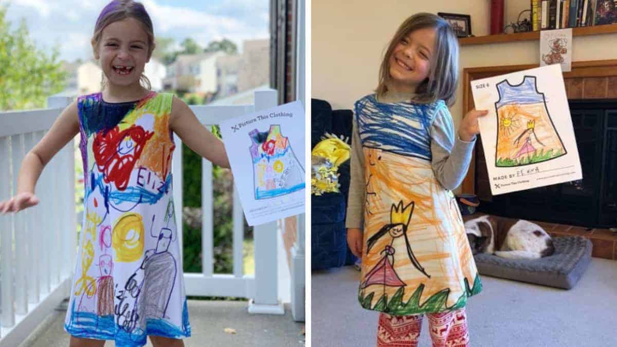 Un negozio di vestiti porta i disegni dei bambini alla vita, trasformandoli in capi di abbigliamento. Non si è mai vista tanta carineria nel mondo della moda