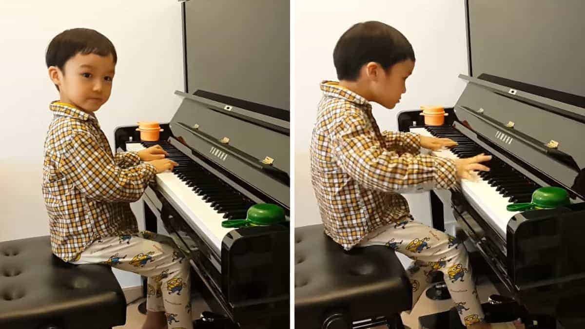 Bambino di 7 anni incanta con complesse composizioni pianistiche