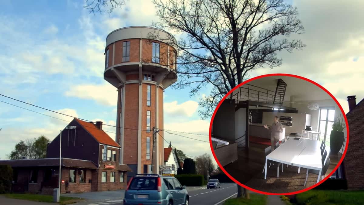 Un uomo trasforma una torre idrica abbandonata in una casa per la famiglia e l’interno è mozzafiato.