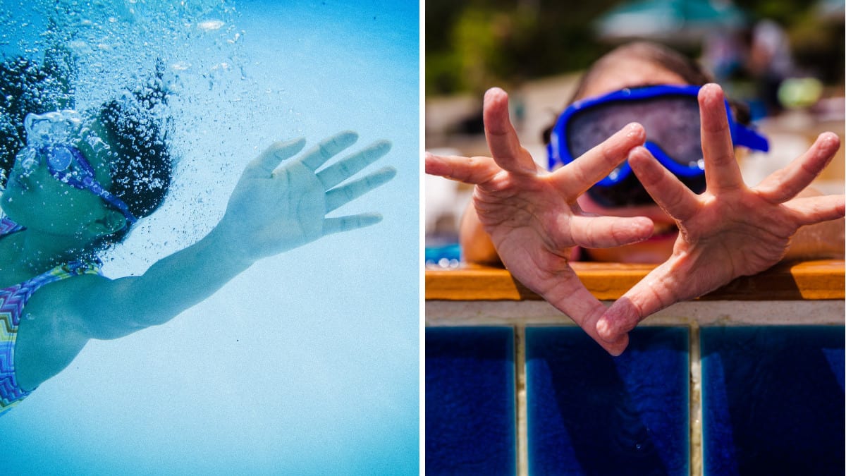 È vero che dobbiamo uscire dall’acqua quando la pelle delle dita si increspa?