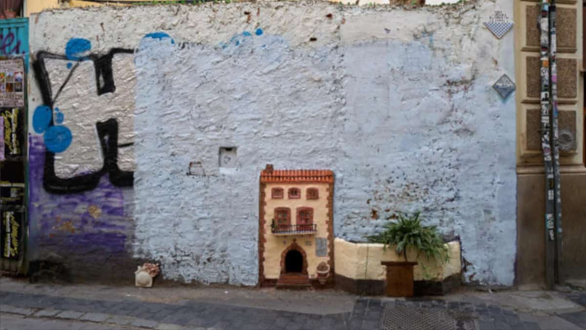 Una casa in miniatura a Valencia, realizzata appositamente per “gatti”.